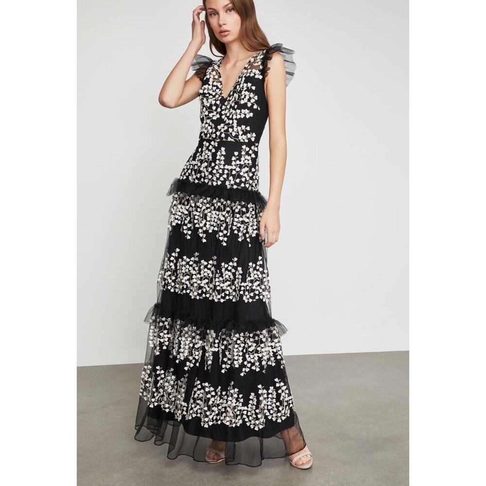 BCBGMaxazria Floral Vine Gown sz 4